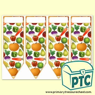 Thanksgiving / Fruit & Vegetables Themed Bookmarks