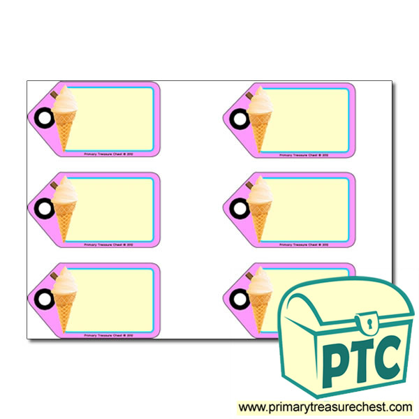 Ice Cream Parlour Role Play Tags/ Labels