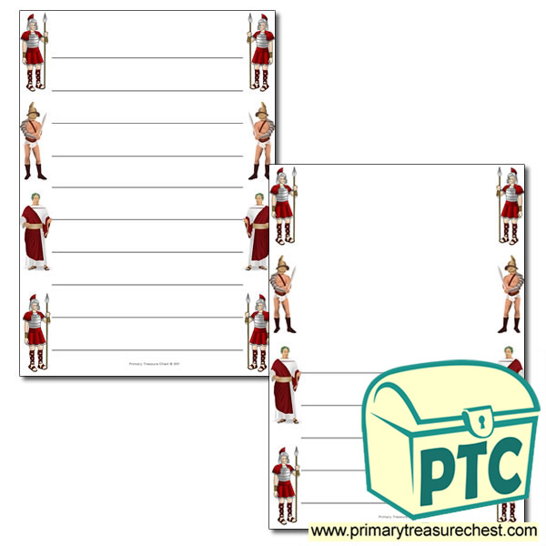 Roman Themed Page Border/ Writing Frames (wide lines)