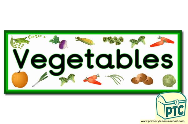 'Vegetables' Display Heading/ Classroom Banner