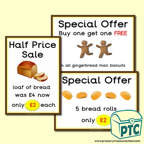 Bakery Shop Special Offers Posters 