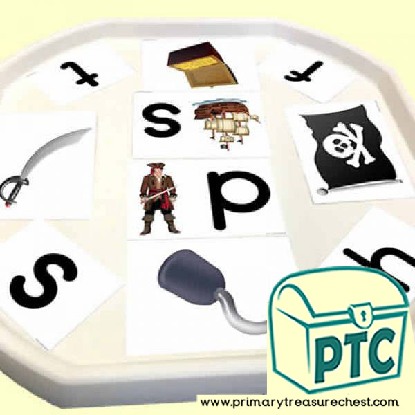Pirate Phonic Letter Sound Themed Matching Sounds with Pictures
