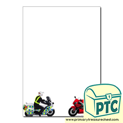 'Motorbike' themed Page Borders/Writing Frames (no lines)
