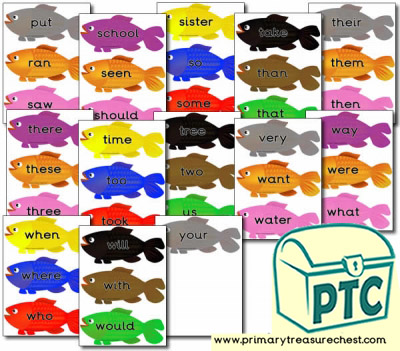 Year 1 and 2 HF Words - Fish (3 of 3)
