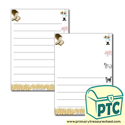 A4 Sheets - Wide Lined- The Little Red Hen