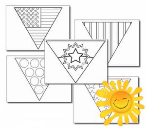 juneteenth flag bunting coloring sheet primary treasure chest