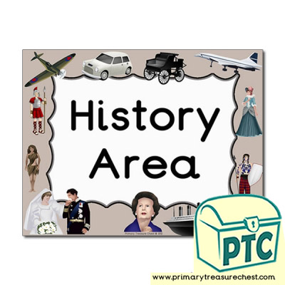 History Area Classroom Sign