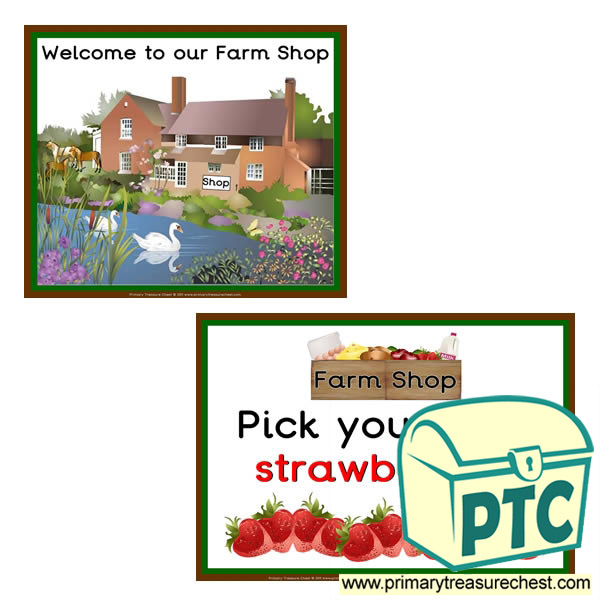Farm Shop themed signs