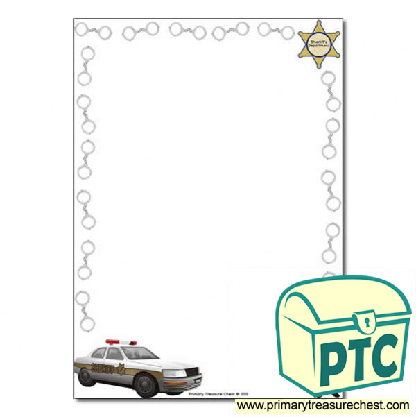 Sheriff Themed Page Border/Writing Frame (no lines)