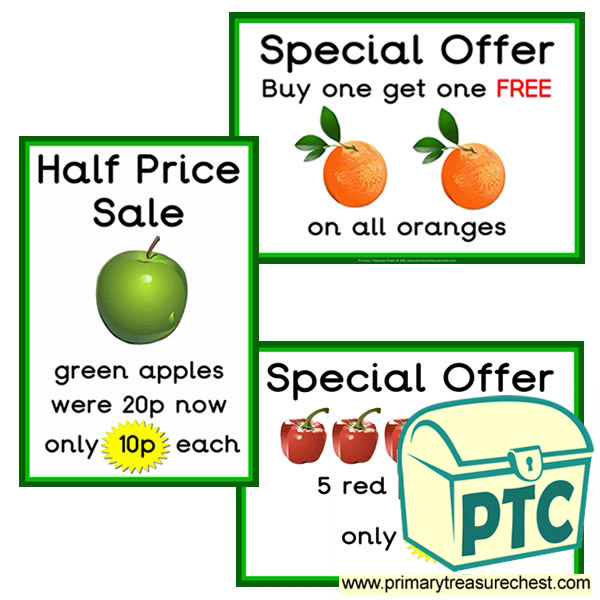 Greengrocers Role Play Special Offers (1-20p)
