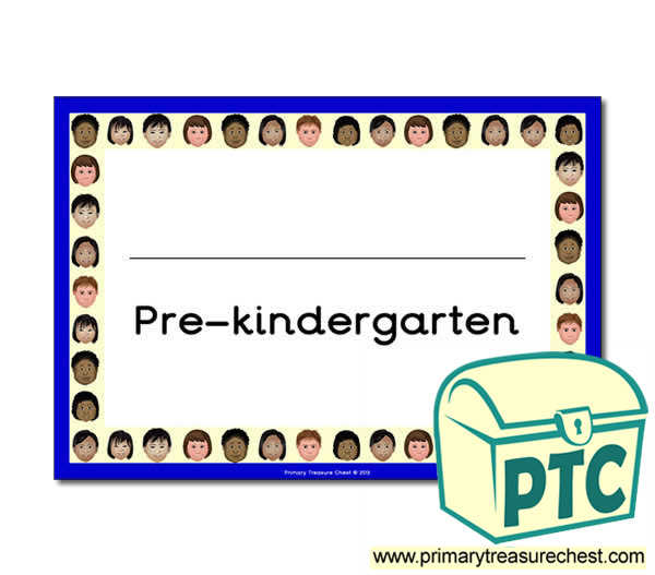 Pre-Kindergarten Classroom Door Sign