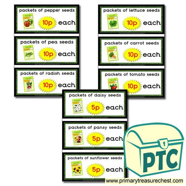 Role Play Garden Centre seeds Prices (1-20p)