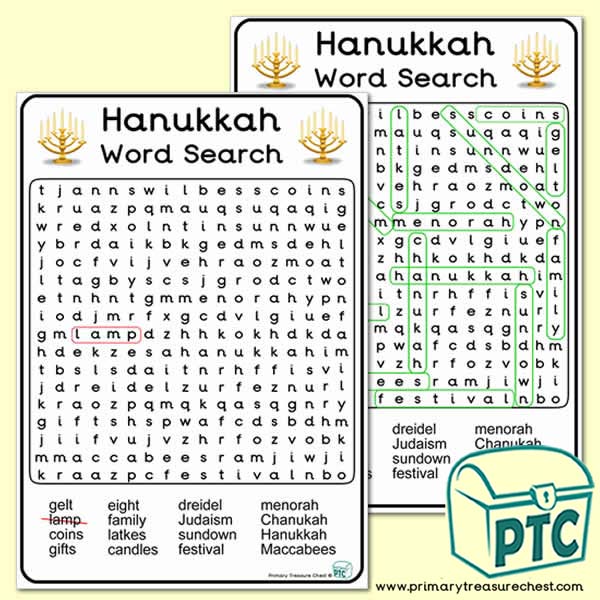 Hanukkah Word Search