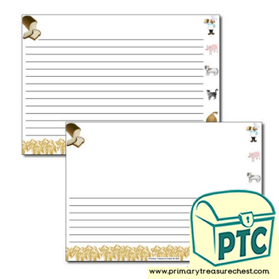A4 Sheets - Narrow Lined- The Little Red Hen 