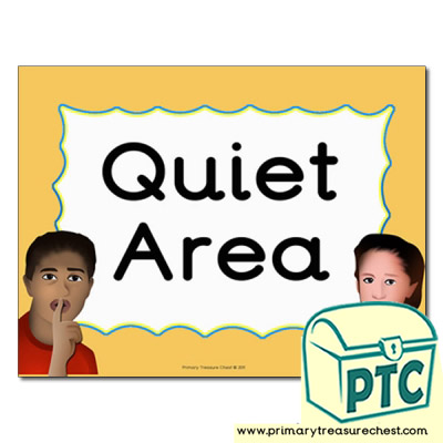 Quiet Area Classroom Sign