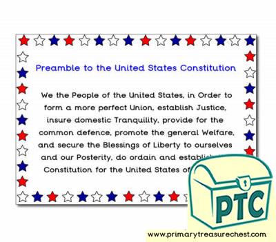 Constitution Preamble Poster