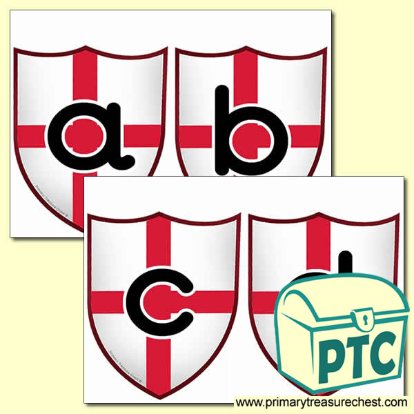 Saint George's Flag Themed Alphabet Cards