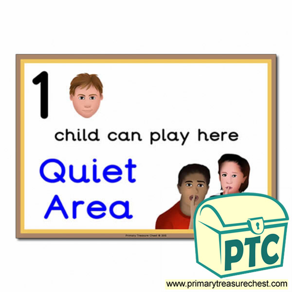 Quiet Area Sign - 'How Many Children Can Play Here' Classroom Organisation Posters