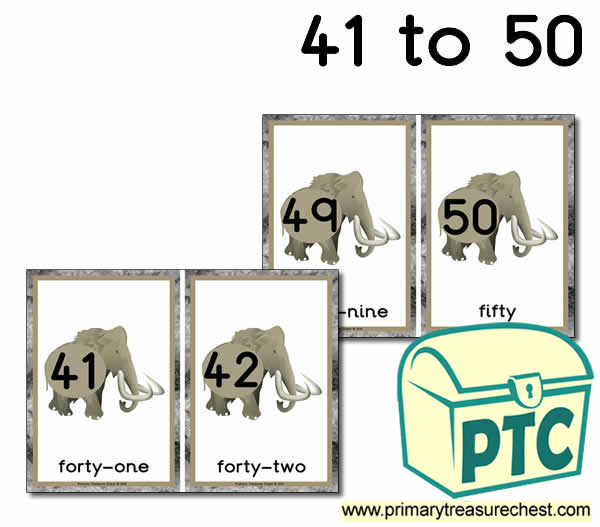 Mammoth Number Line 41 to 50