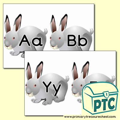 Rabbit Themed Alphabet Cards