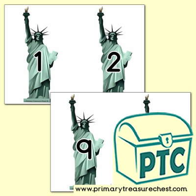 Statue of Liberty Line Bunting - American Teaching Resources - K-12 printables