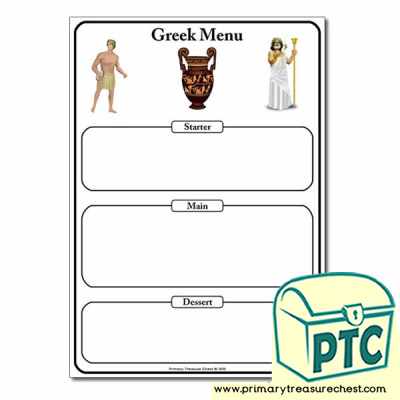 'Ancient Greeks' Menu Worksheet