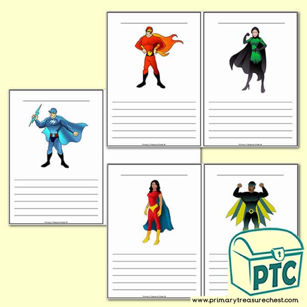 Superheroes Themed Worksheets