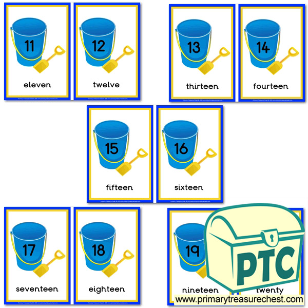 Bucket and Spade Number Line 11-20