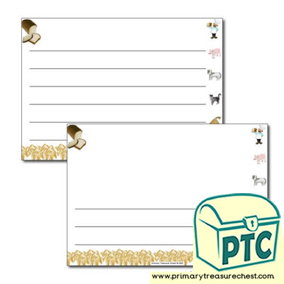 A4 Sheets - Wide Lined- The Little Red Hen