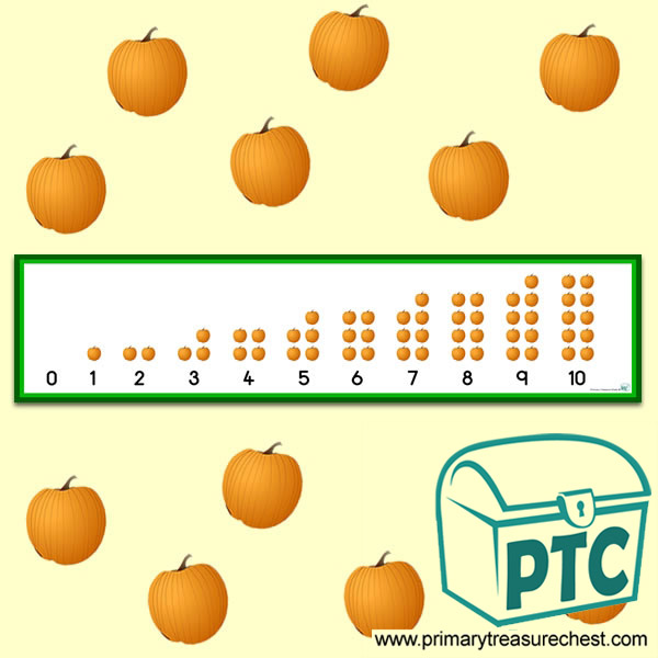 Pumpkin Number Shapes Display Banner