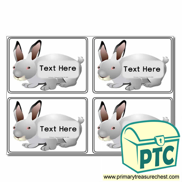 Animal - Rabbit Themed Registration Name Cards