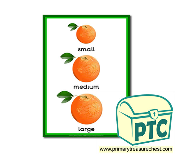 Oranges themed Small - Medium - Large A4 poster