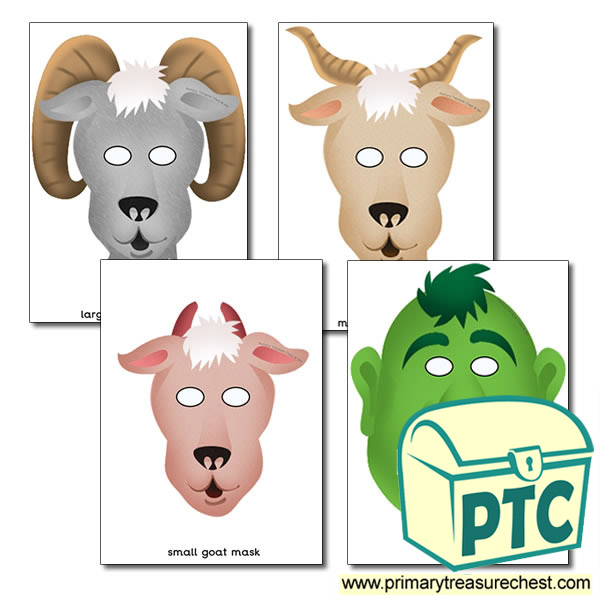 'The Three Billy Goats Gruff' Masks