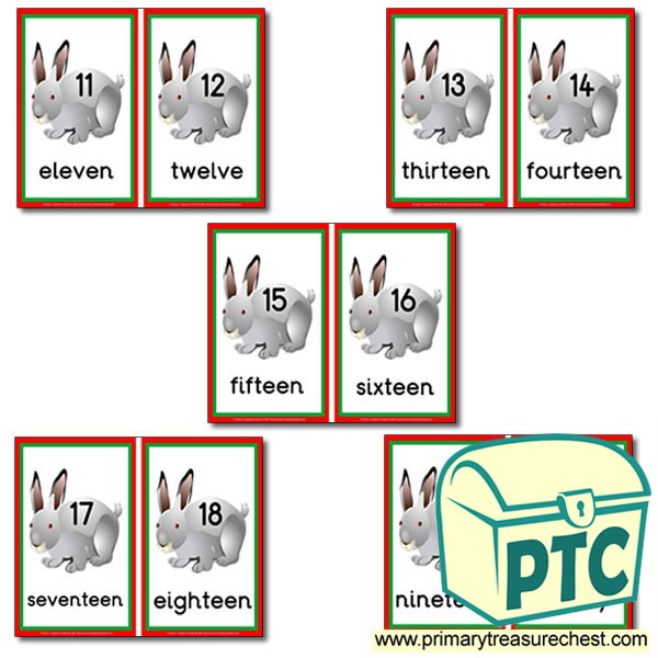 Rabbit Number Line 11 to 20