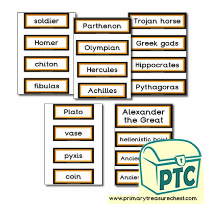 'Ancient Greeks' Themed Display Words