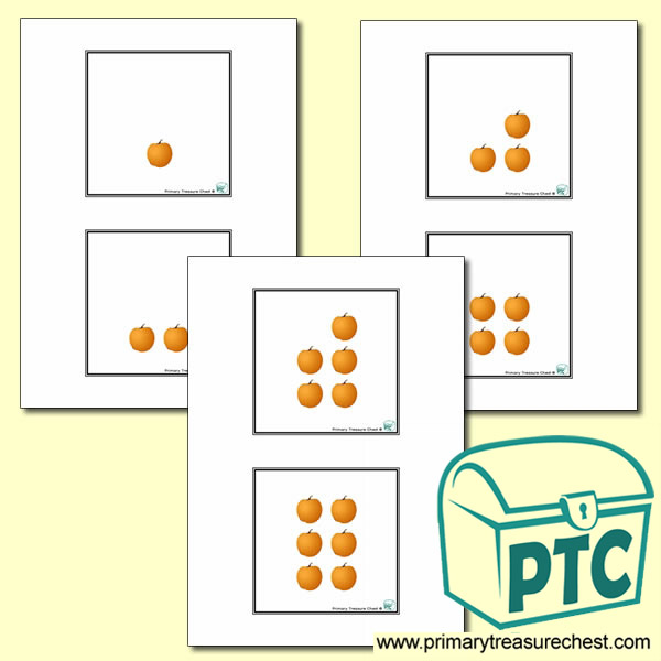 Pumpkin Themed Dice Number Shapes