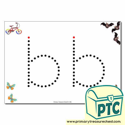 'b' Lowercase Letter Formation Activity - Join The Dots - 2 Per A4 ...