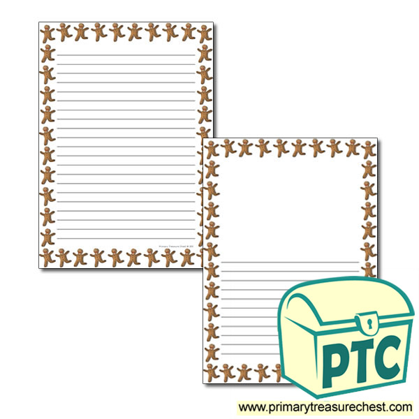 A4 Sheets - Narrow Lined- The Gingerbreadman