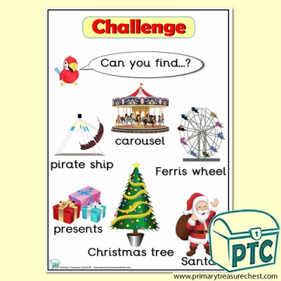 Christmas / Winter Themed 'Can you find …?' Words & Pictures Challenge