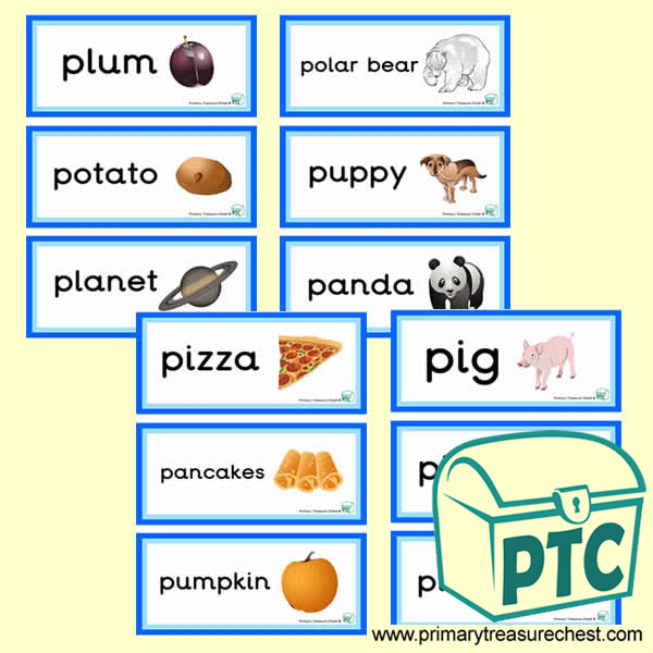Letter 'p'  Themed Flashcards