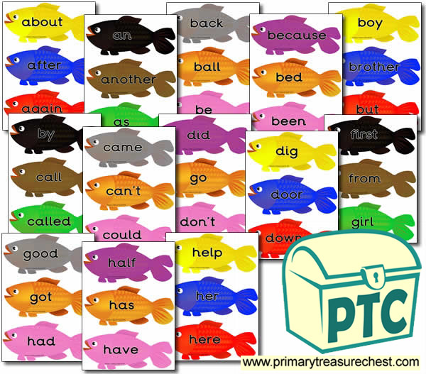 Year 1 and 2 HF Words - Fish (1 of 3)