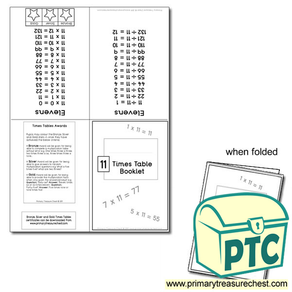 Eleven Times Table Booklet