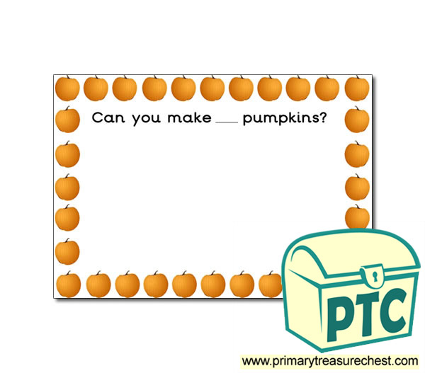 Pumpkin Number Playdough Mat