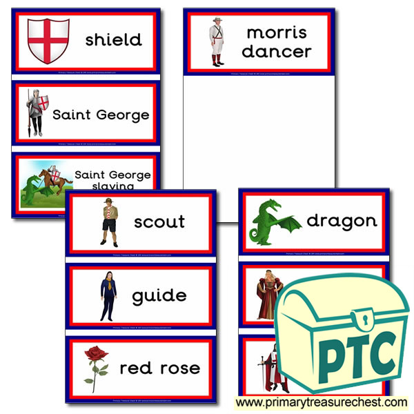 Saint George's Day Themed Flashcards