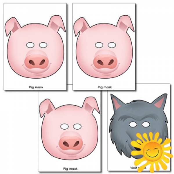 three little pigs wolf mask
