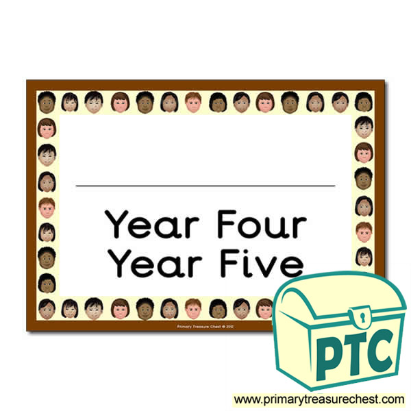 Year Four Year Five Classroom Door Sign