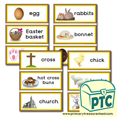 Easter Themed Flashcards - Primary Treasure Chest