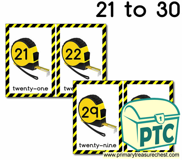 Construction Site Tape measure Number Line