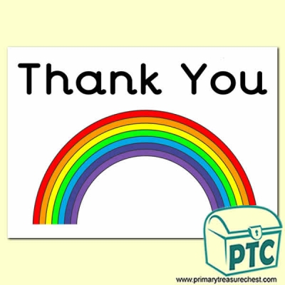 Thank You Rainbow Poster