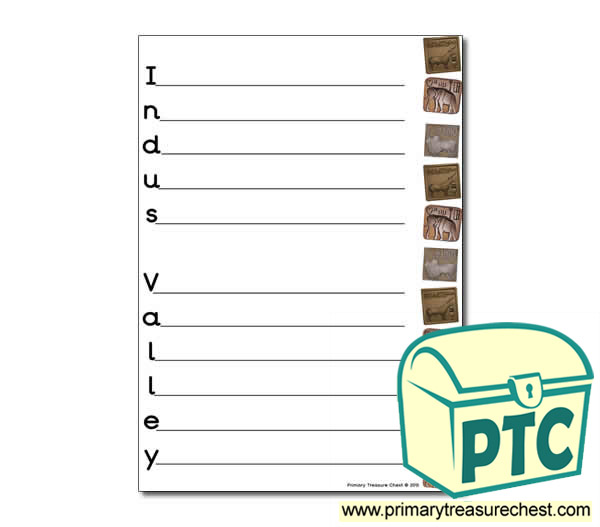 Indus Valley Themed Acrostic Poem Sheet